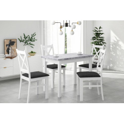 Table Monte – Aspect béton & blanc Golddeco