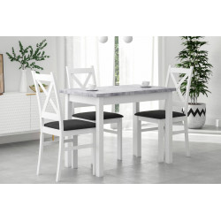 Table Monte – Aspect béton & blanc Golddeco