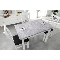 Table Monte – Aspect béton & blanc Golddeco