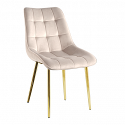 Chaise Victor velours beige champagne – Chic lumineux Golddeco