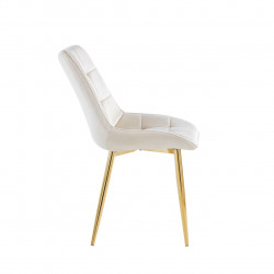 Chaise Victor velours beige champagne – Chic lumineux Golddeco