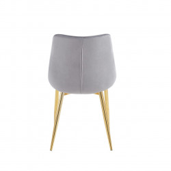 Chaise Victor velours gris perle – Élégance contemporaine Golddeco