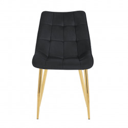 Chaise Victor velours noir – Chic intemporel Golddeco