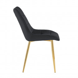 Chaise Victor velours noir – Chic intemporel Golddeco
