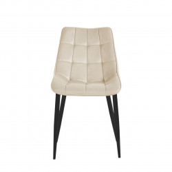 Chaise Victor velours beige – Élégance naturelle Golddeco