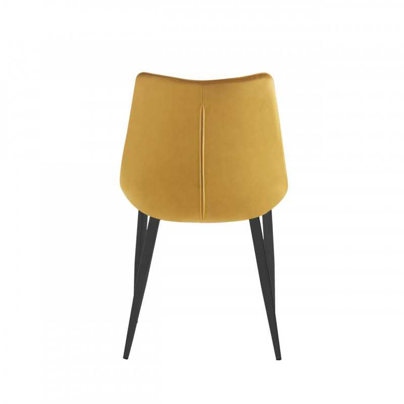 Chaise Victor velours curry – Touche vintage Golddeco