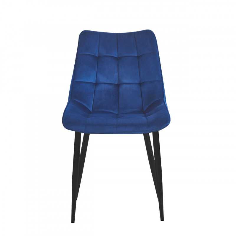 Chaise Victor velours bleu royal – Élégance moderne Golddeco