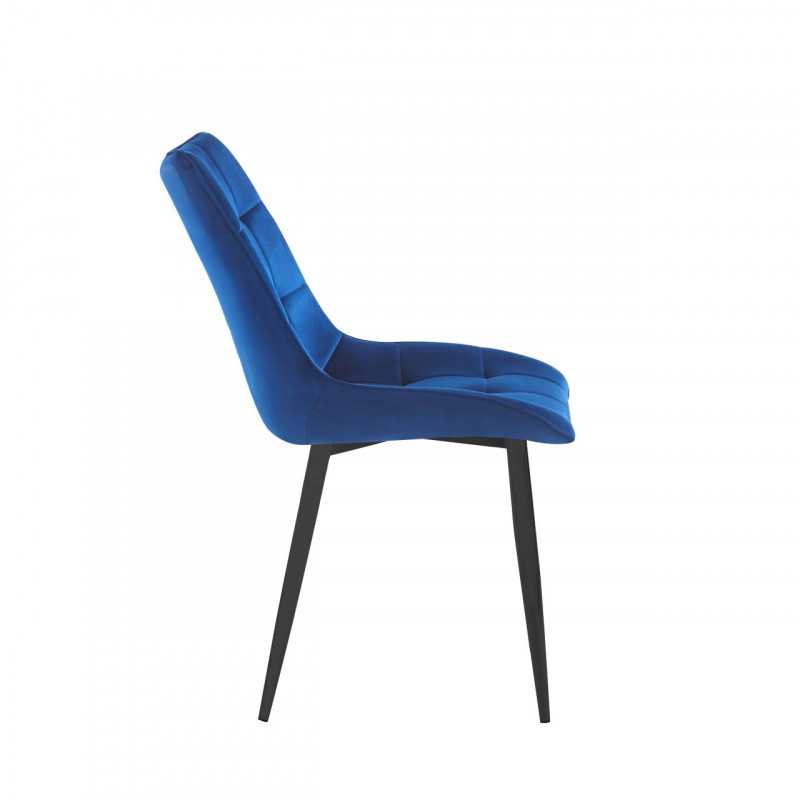 Chaise Victor velours bleu royal – Élégance moderne Golddeco