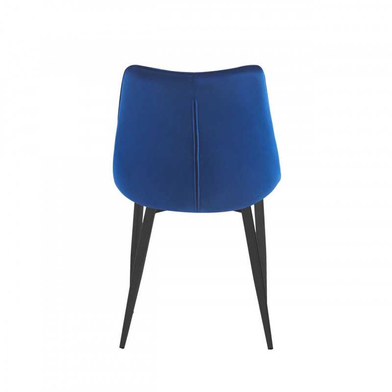 Chaise Victor velours bleu royal – Élégance moderne Golddeco