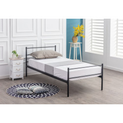 Lit en métal 90x200 noir – structure design et durable