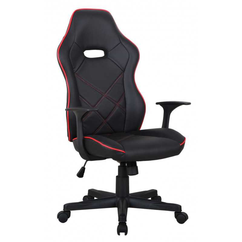 Fauteuil Gaming Vortex – Noir & Rouge | Style Sportif & Confort Ergonomique