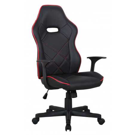 Fauteuil Gaming Vortex – Noir & Rouge | Style Sportif & Confort Ergonomique