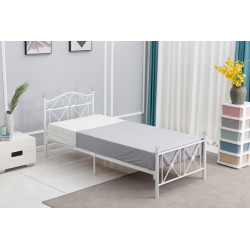 Lit en métal blanc 90x200 – Design & robustesse | Golddeco