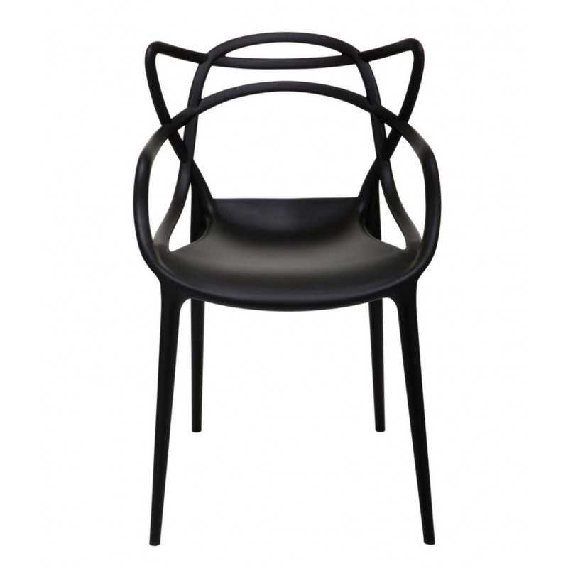 Chaise design noire – Inspiration Masters Philippe Starck | Golddeco