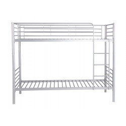 Lit superposé en métal 90x200 argenté – solide, pratique et design moderne | Golddeco