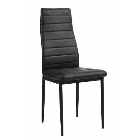 Chaise REX noire – Style moderne et confort durable Golddeco