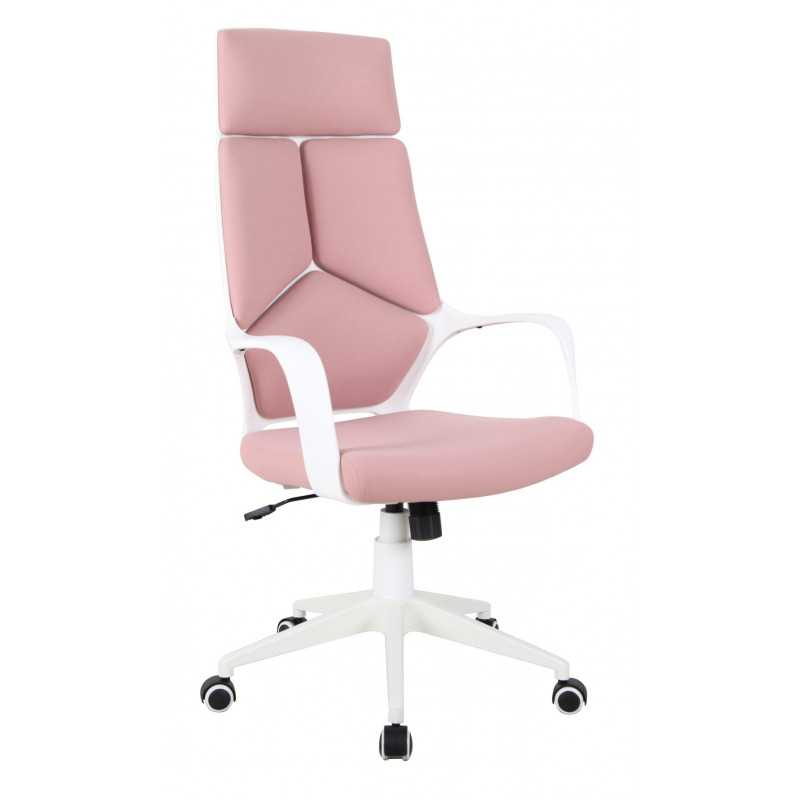Chaise de Bureau Nova – Rose & Blanc | Design Contemporain & Confort Ergonomique