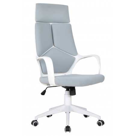 Chaise de Bureau Nova – Grise & Blanche | Élégance Moderne & Confort Ergonomique