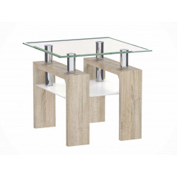 Table Basse Carrée Sonoma Verre Trempé