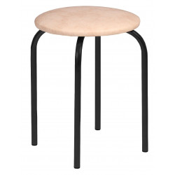 Tabouret Rebecca empilable – Couleur beige en similicuir