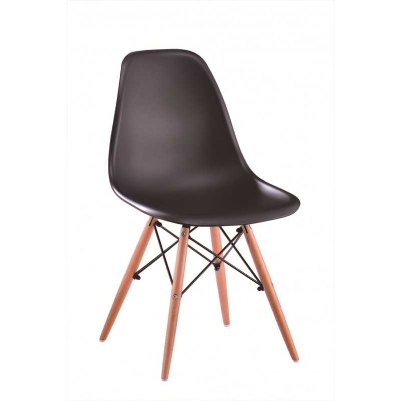 Chaise ANNA noire – Design Eames moderne Golddeco