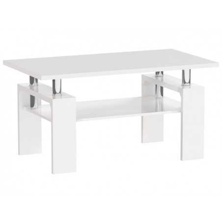 Table Basse Blanche Laqué Brillant