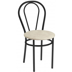 Chaise Tulipe – Beige écologique / Structure noire