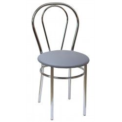 Chaise Tulipe grise écologique / chrome – Golddeco