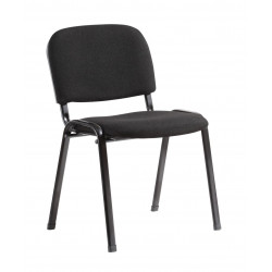Chaise de réunion – Noir tissu / Structure noire