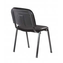 Chaise de réunion noire tissu – Golddeco