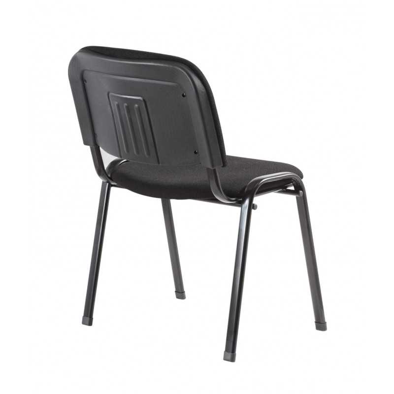 Chaise de réunion noire tissu – Golddeco