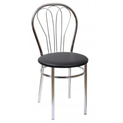 Chaise ROSA noire écologique / chrome – Golddeco