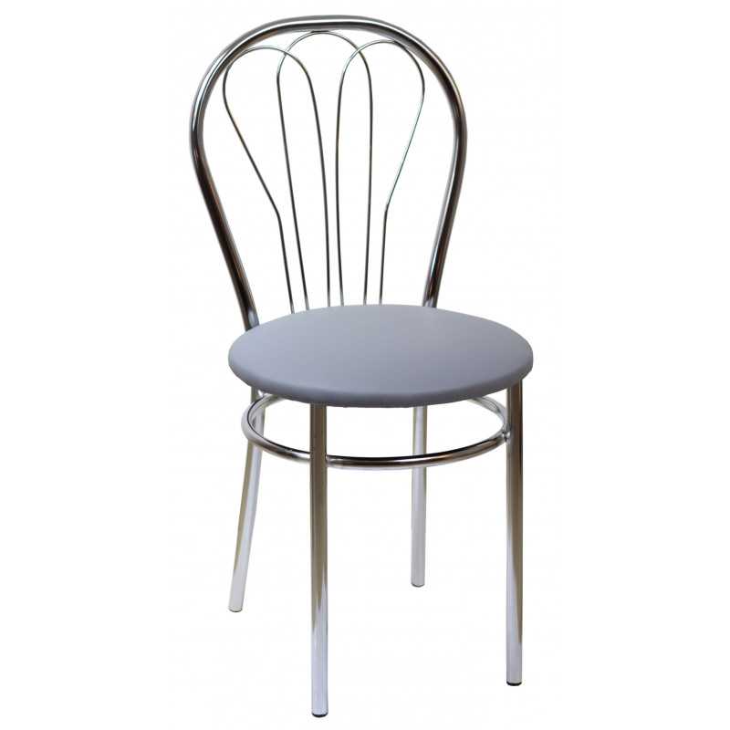 Chaise ROSA grise écologique / chrome – Golddeco