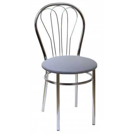 Chaise ROSA grise écologique / chrome – Golddeco