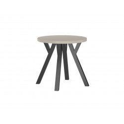 Table ronde DAX cachemire & noir – Golddeco