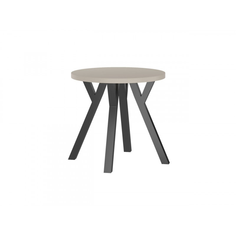 Table ronde DAX cachemire & noir – Golddeco