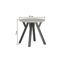 Table ronde DAX cachemire & noir – Golddeco