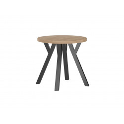 Table ronde DAX chêne doré & noir – Golddeco