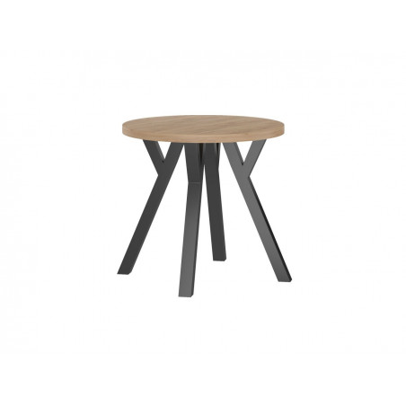 Table ronde DAX chêne doré & noir – Golddeco