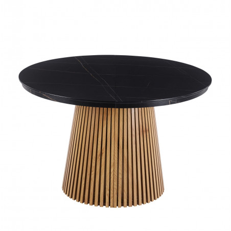 Table Spine Marbre Noir extensible – Golddeco