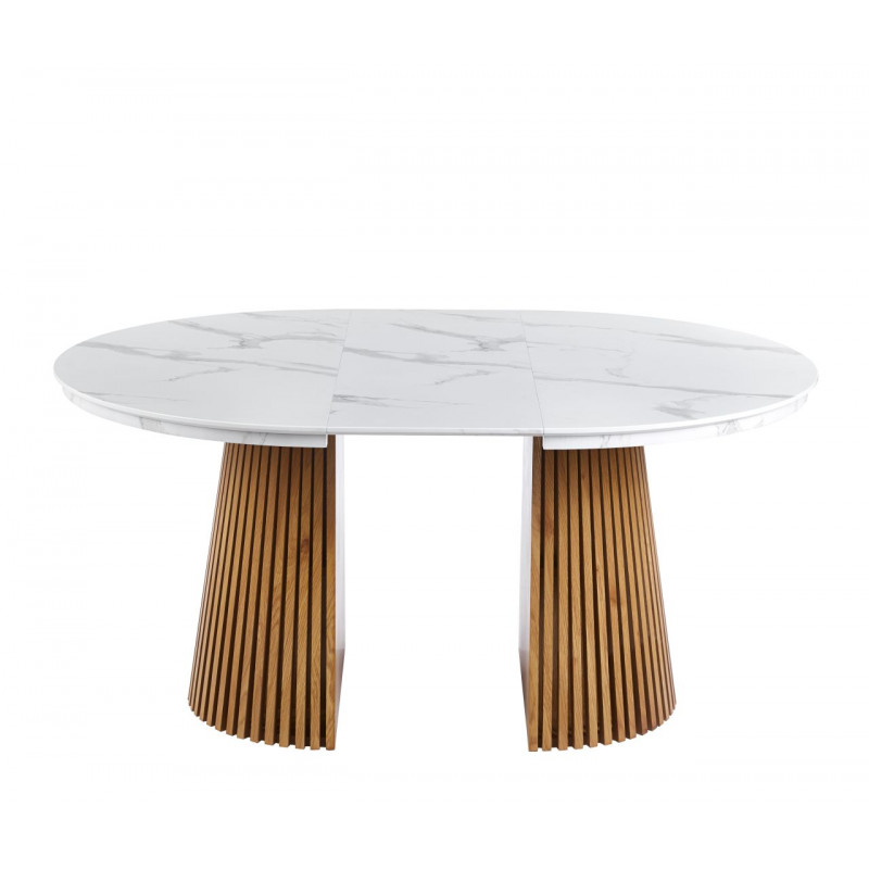 Table Spine Marbre Blanc extensible – Golddeco