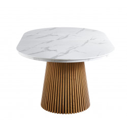 Table Spine Marbre Blanc extensible – Golddeco