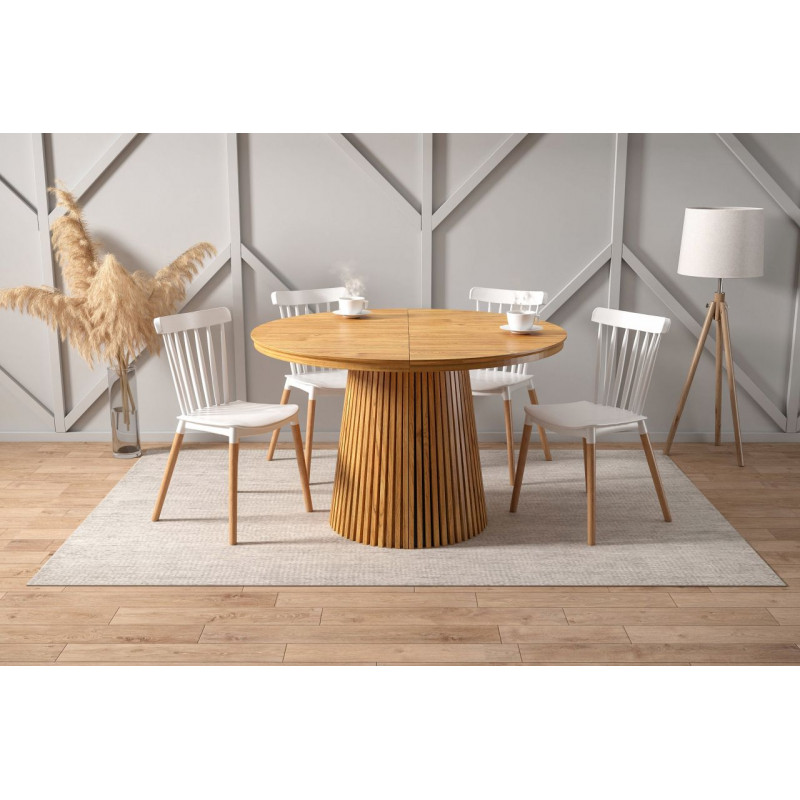 Table Spine Oak extensible – aspect chêne naturel Golddeco