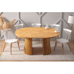 Table Spine Oak extensible – aspect chêne naturel Golddeco