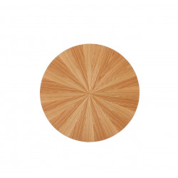 Table Basse ConeWood 50 cm – Chêne Naturel & Pied Noir | Golddeco