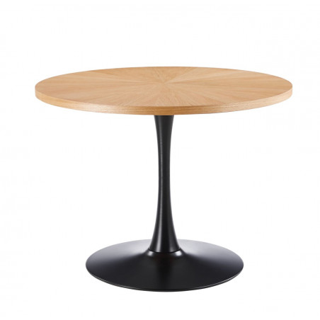 Table Tulip Chêne Naturel & Noir – Golddeco