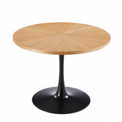 Table Tulip Chêne Naturel & Noir – Golddeco