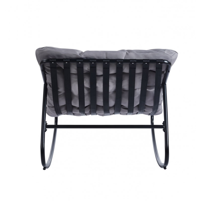 Fauteuil à bascule d’extérieur NÉA gris & noir – Confort et design