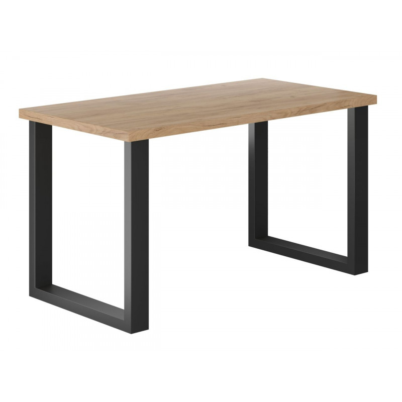 Table Naples – Chêne doré & pieds noirs Golddeco