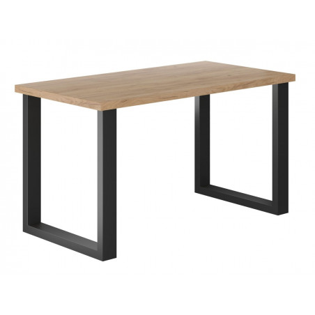 Table Naples – Chêne doré & pieds noirs Golddeco